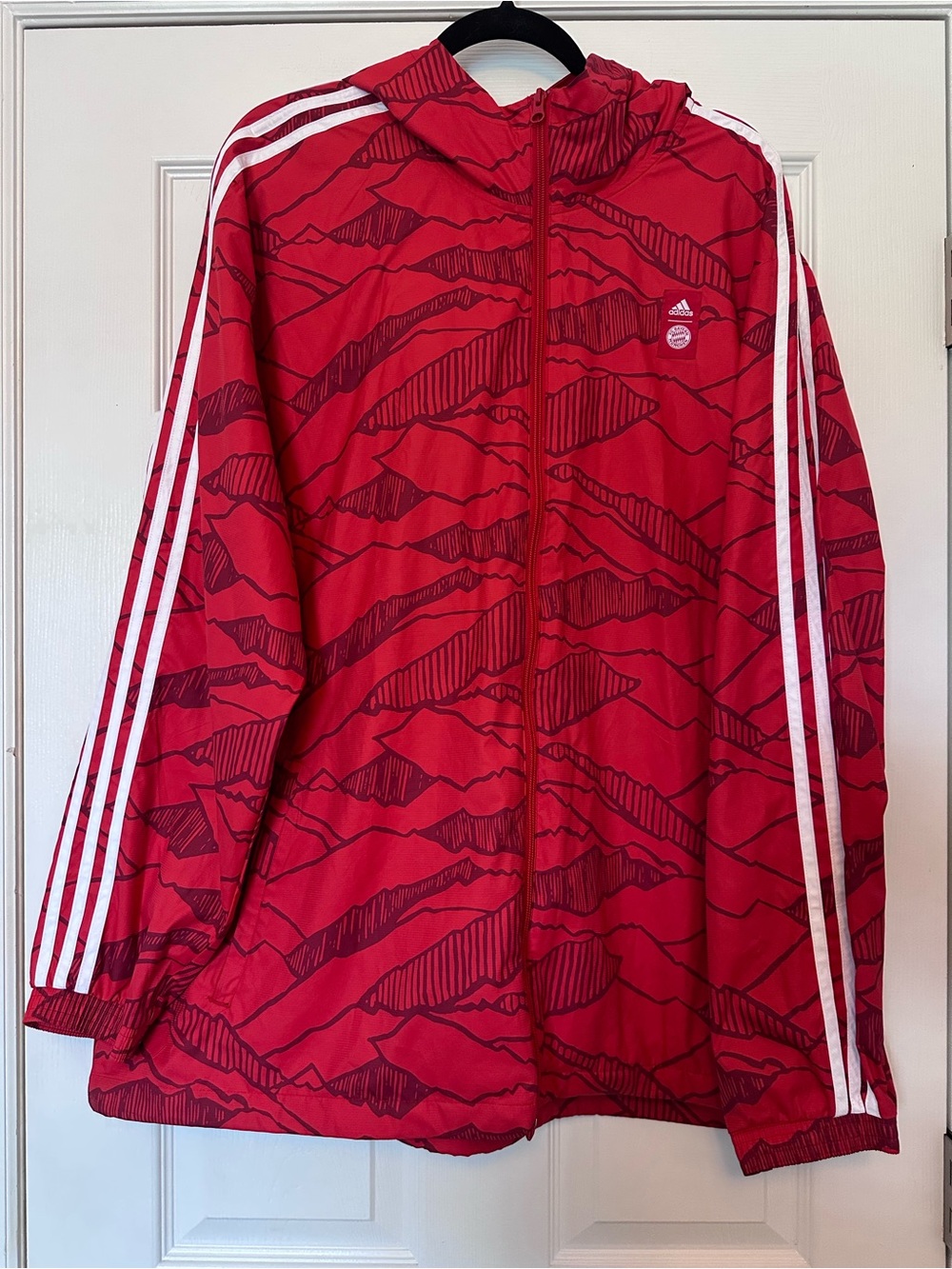 Bayern Munich adidas Full-Zip Sideline Hoodie Windbreaker Large Jacket Size 2XL